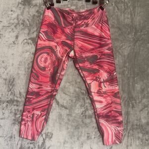 Calvin Klein Performance Leggings Women's Small Pink Abstract Capri Cropped Pant